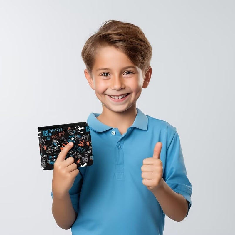 Roacap Teen Boys Wallet, Cool Wallets for Kids Son 9-12/8-10/8-12 with Card, Funny Leather Bifold Rfid Blocking Purse Coin Pocket Id Window for Men Boy Male Youth Guys - Image 4